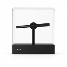 FL Series 18.5cm to 28cm (7.3–11.0 inch) | 3D Hologram LED Display | Small Size | Asynchronous Control | Commercial Hologram Display | Transparent Square Protective Housing with Built-in Battery | 2 Blades