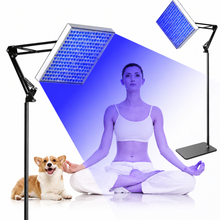 45W Floor Standing Blue Light Tanning Lamp – Blue Light 460–465nm | Dimmable & Timer | AC100–240V | Aluminum Alloy + PC Cover | Includes Floor Stand | for Skin Tanning, Bronze Finish | US / EU Plug