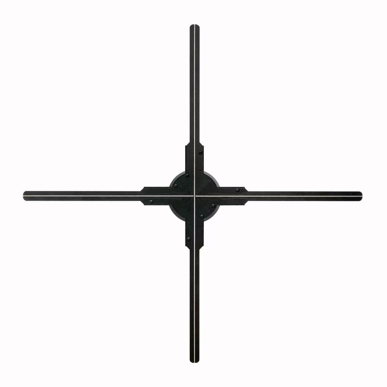 FL Series 45cm to 49cm (17.7–19.3 inch) | 3D Hologram LED Display | Medium Size | Asynchronous Control | 3D LED Display Fan | Fan Only / Transparent Protective Cover / Black Protective Cover | 4 Blades
