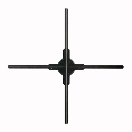 FL Series 45cm to 49cm (17.7–19.3 inch) | 3D Hologram LED Display | Medium Size | Asynchronous Control | 3D LED Display Fan | Fan Only / Transparent Protective Cover / Black Protective Cover | 4 Blades