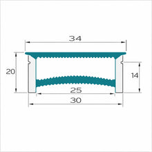 LQ Series S3020 Quick Install LED Neon Profile | With-Edge Silicone Cover | 30×20mm Top Emitting commercial neon profile | Max Strip Width ≤25mm | Retail Store Lighting | 5M/500M