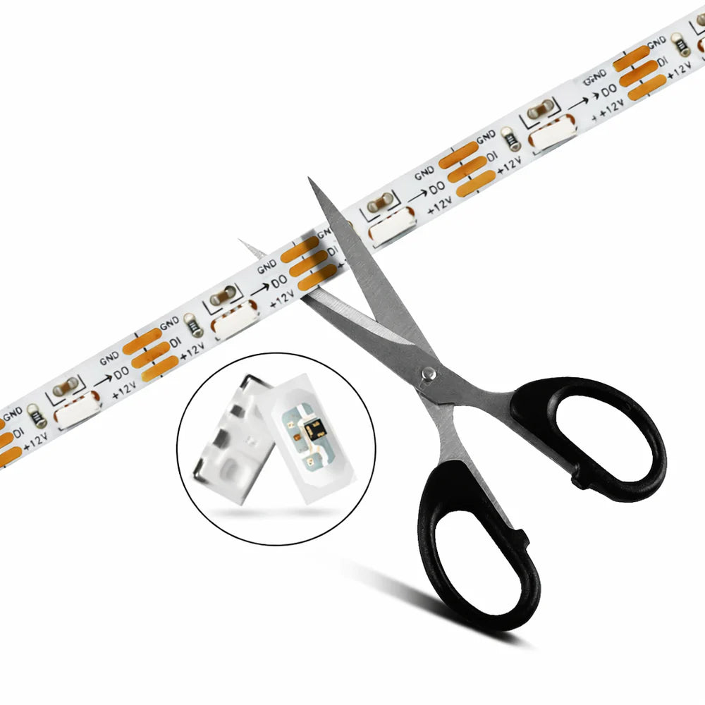 Side Emitting SMD4020 RGB LED Strip Light - DC12V | 5mm PCB | 60 LEDs/M | Non-Waterproof | for Mirror, Kitchen Cabinet, Bedroom | 50/500M