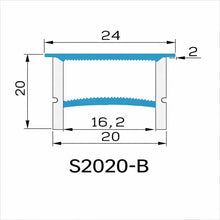 LQ Series S2020-B Quick Install LED Neon Profile | Double-Chamber Diffuser With-Edge Structure | 20×20mm Top Emitting flexible led neon profile | Max Strip Width ≤16mm | Commercial Storefront Lighting | 5M/500M