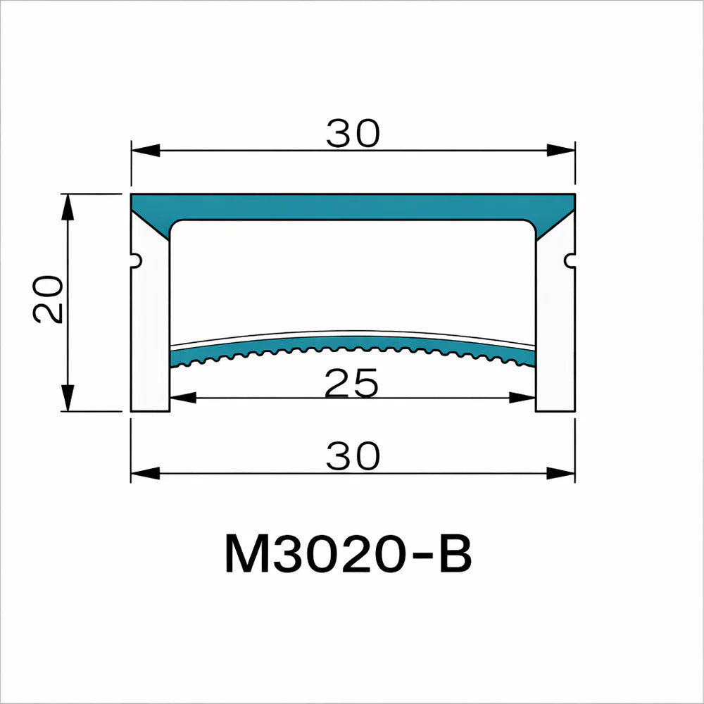 LQ Series S3020-B Quick Install LED Neon Profile | Double-Chamber Diffuser Edge-Free Structure | 30×20mm Top Emitting neon diffuser profile | Max Strip Width ≤25mm | Architectural Facade Lighting | 5M/500M