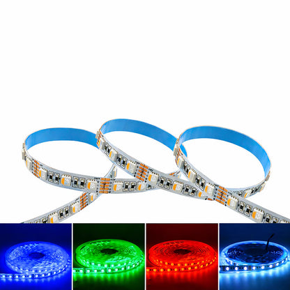 DC24V RGBW/RGBWW LED Strip Light - 4-In-1 SMD5050-72 LEDs/M | 10mm PCB | IP00 / IP65 / IP67 | for Mirror, Kitchen Cabinet, Bedroom | 50/500M
