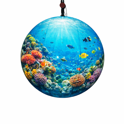 MI-100 Dia. 100cm (3.3ft) Indoor LED Ball Display | P1.25 / P1.53 / P1.86 / P2 / P2.5 | 360° Ball Screen for Museums, Exhibits & Commercial Spaces