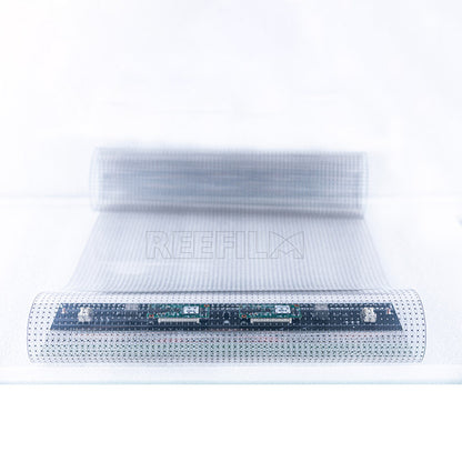 P10 Transparent Adhesive LED Film – 240×600 mm (9.45×23.62 in) | 1500nits | High Transparency Glass Sticker Screen for Storefronts & Facades | Plug & Play