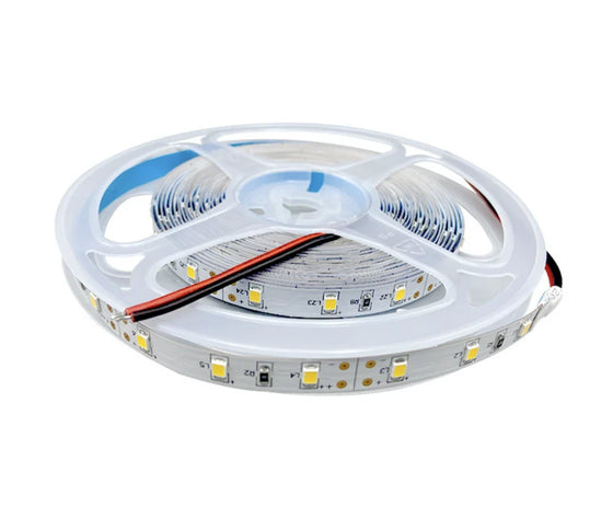 DC24V SMD2835 Single Color LED Strip Light, 0.2W per LED 60 LEDs/m High Brightness 8mm PCB Warm White / Natural White / Cool White / Blue IP00 / IP67 for Mirror, Kitchen Cabinet, Bedroom, 50/500M