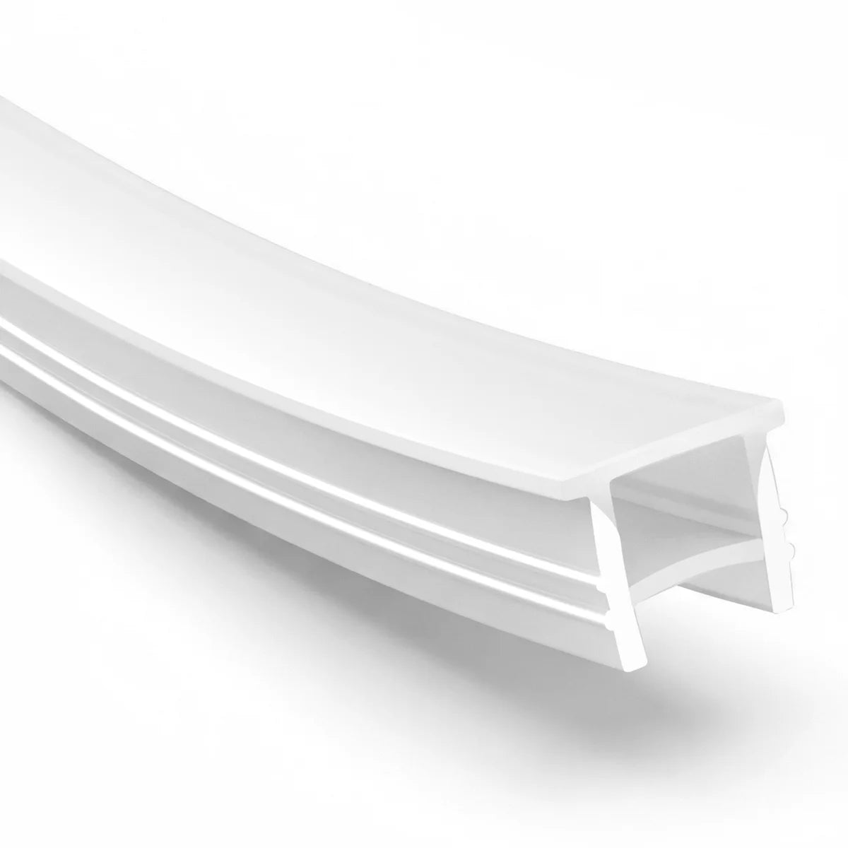 LQ Series S1616 Quick Install LED Neon Profile | Flat-Top Diffuser | 16×16mm Top Emitting flexible led neon profile | Max Strip Width ≤12mm | Cove Retail Lighting | 5M/500M