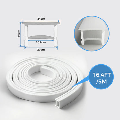 LQ Series S2014 Quick Install LED Neon Profile | Mounting Edge Cover | 20×14mm Top Emitting commercial neon profile | Max Strip Width ≤16mm | Cabinet Display Lighting | 5M/500M