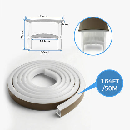 LQ Series S2020-B Quick Install LED Neon Profile | Double-Chamber Diffuser With-Edge Structure | 20×20mm Top Emitting flexible led neon profile | Max Strip Width ≤16mm | Commercial Storefront Lighting | 5M/500M