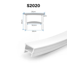 LQ Series S2020 Quick Install LED Neon Profile | Double-Chamber Diffuser With-Edge Structure | 20×20mm Top Emitting neon diffuser profile | Max Strip Width ≤16mm | LED Signage Cove Lighting | 5M/500M